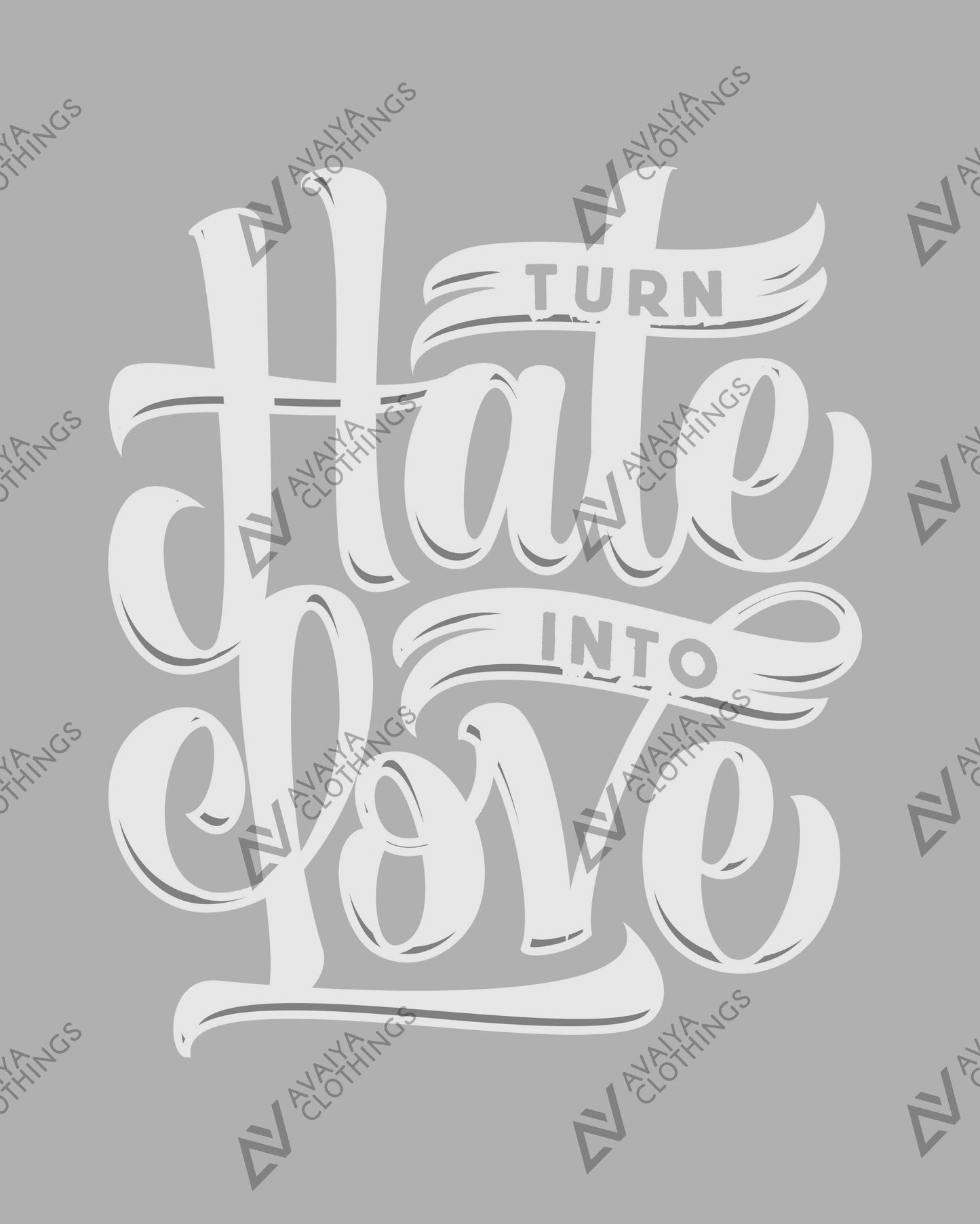 Turn Hate Into Love | Full Sleeves Round Neck T-Shirt | Unisex - Avaiya Clothings