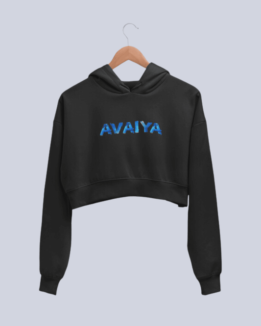 Avaiya's Women’s Crop Hoodie | Black - Avaiya Clothings