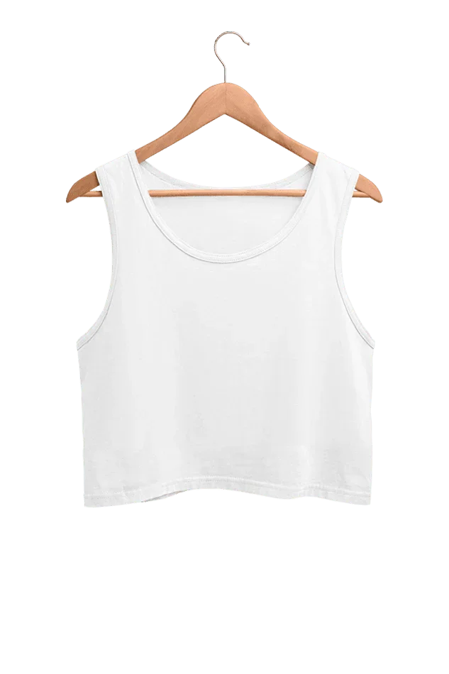 Women's Plain Crop Tank | White - Avaiya Clothings