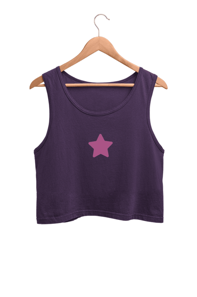 Star | Women’s Crop Tank | Purple - Avaiya Clothings