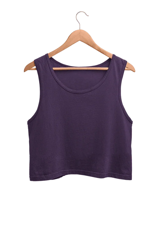 Women's Plain Crop Tank | Purple - Avaiya Clothings