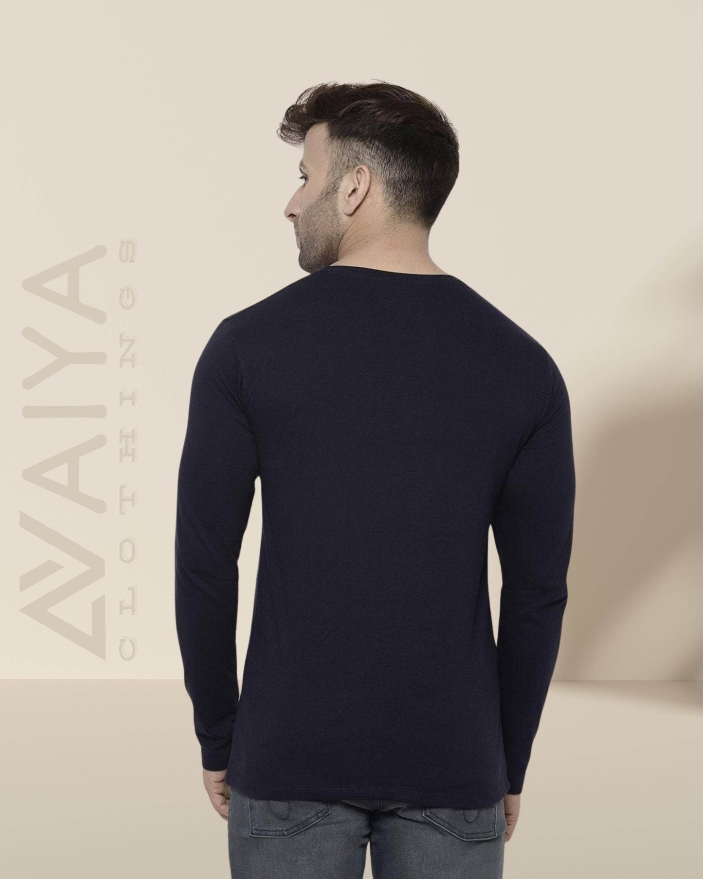 Minimal AvaiYa's logo | Full Sleeves Round Neck T-Shirt | Unisex - Avaiya Clothings