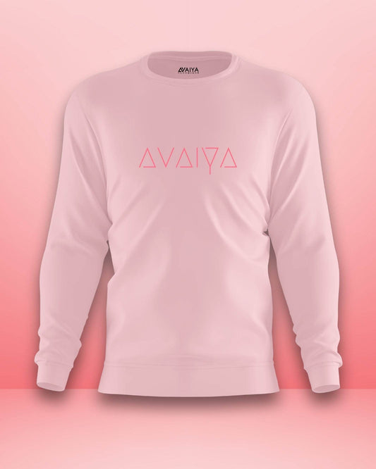 Avaiya Name Sweatshirt | Unisex | Light Baby Pink - Avaiya Clothings