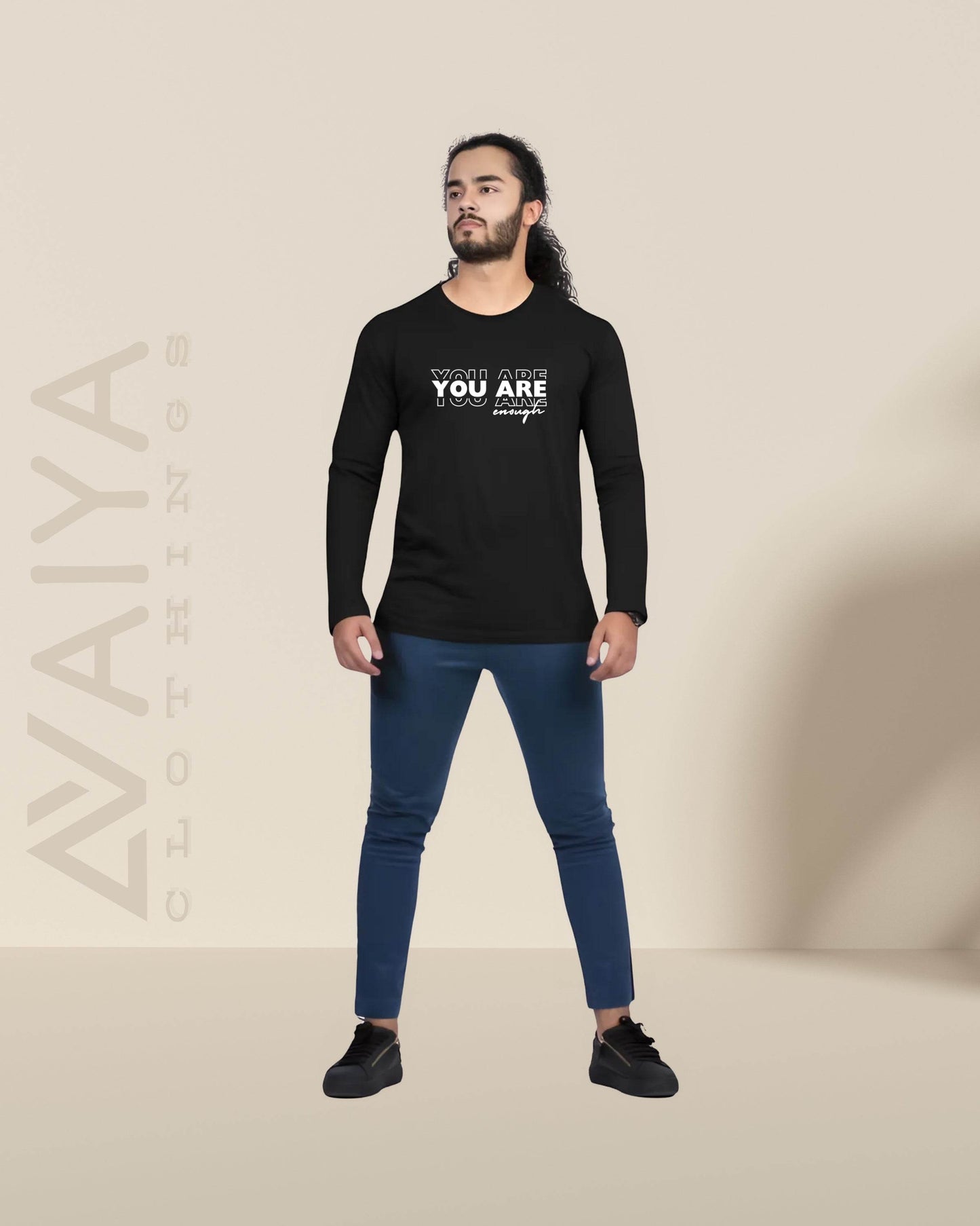 You Are Enough | Full Sleeves Round Neck T-Shirt | Unisex - Avaiya Clothings