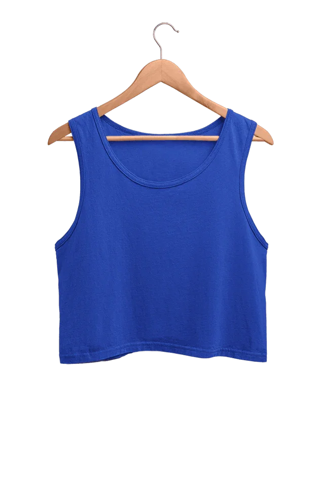 Women's Plain Crop Tank | Royal Blue - Avaiya Clothings