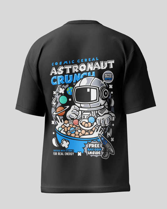 Astronaut Crunch Oversized T-Shirt | Black | Premium Quality by AvaiYa | Unisex - Avaiya Clothings