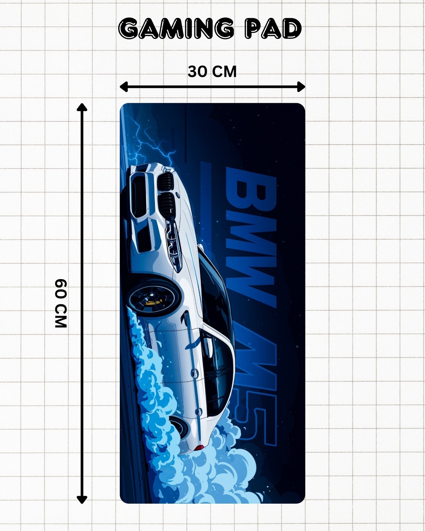 BMW Collection | Gaming Pad | E | 30*60 cm - AvaiYa Clothing's