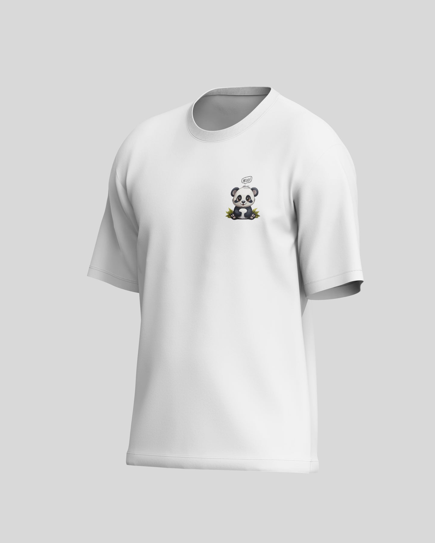 Panda Oversized T-Shirt | White | Premium Quality by AvaiYa