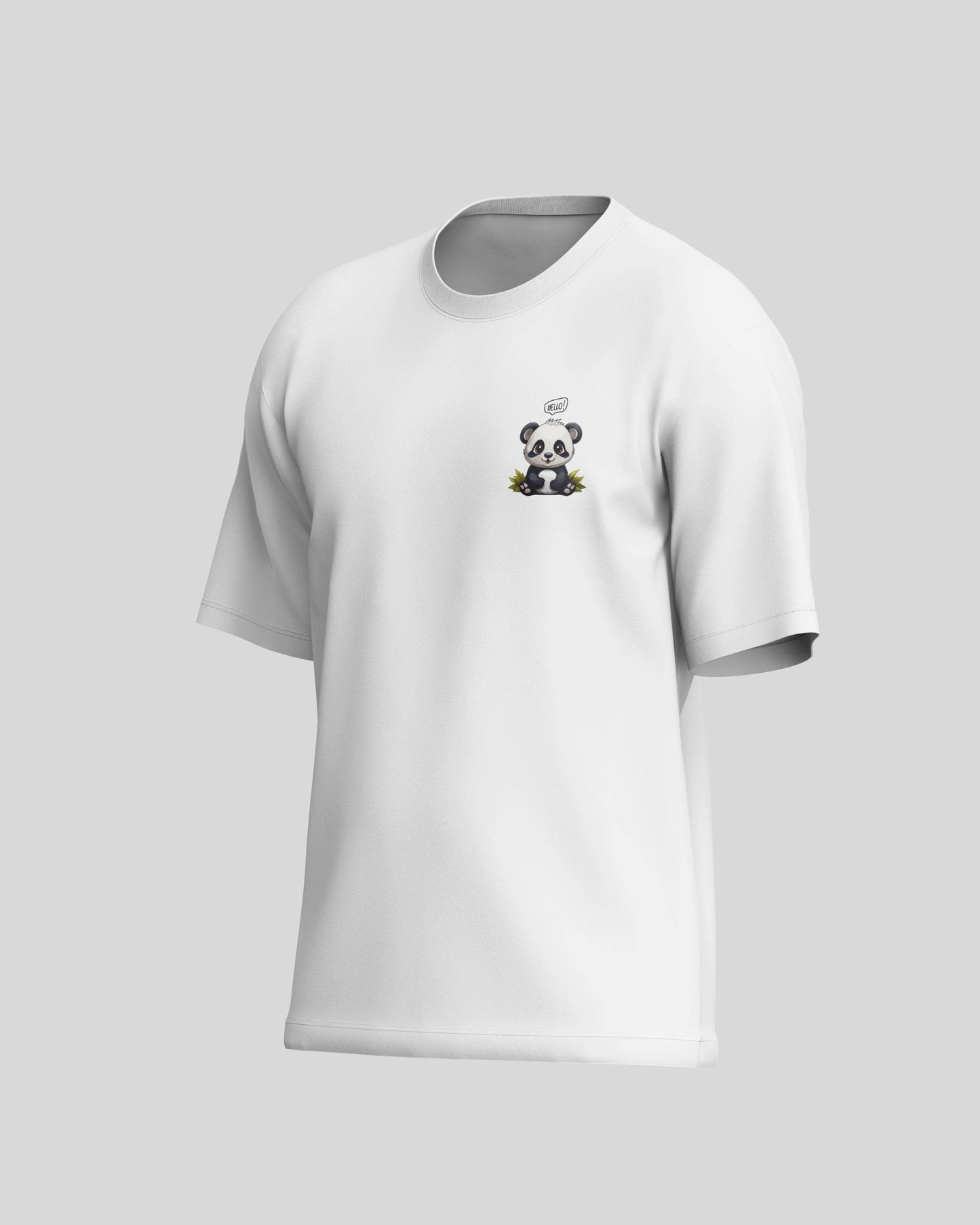 Panda Oversized T-Shirt | White | Premium Quality by AvaiYa - Avaiya Clothings