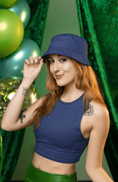 Women's Plain Crop Tank | Royal Blue - Avaiya Clothings