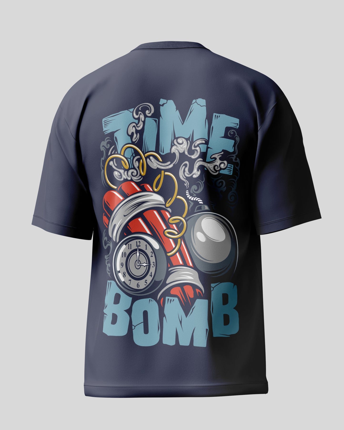 Time bomb Oversized T-Shirt | Navy Blue | Premium Quality by AvaiYa | Unisex