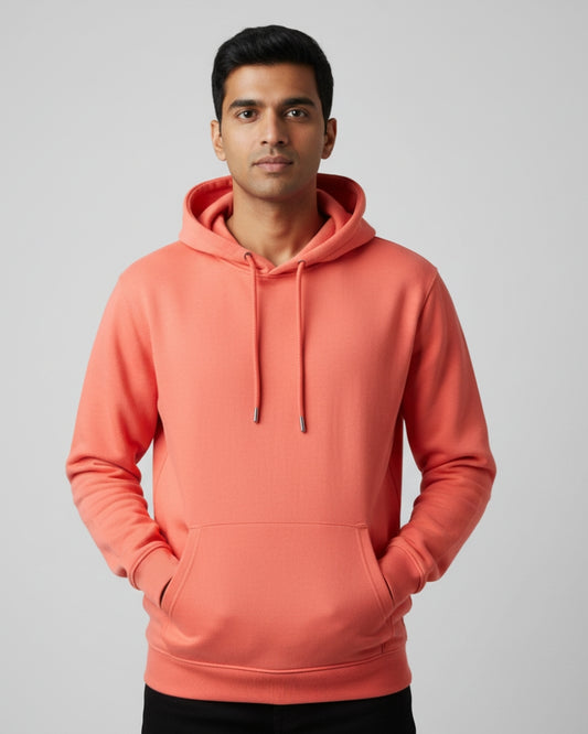 Plain Classic Hoodie | For Man And Woman | Coral