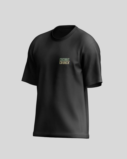 Coconut Crunch Oversized T-Shirt | Black | Premium Quality by AvaiYa | Unisex - Avaiya Clothings