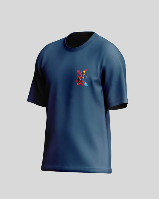 Deadpool & Wolverine Oversized T-Shirt | Petrol Blue | Premium Quality by AvaiYa | Unisex - Avaiya Clothings