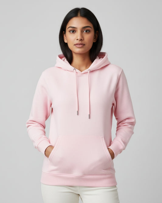 Plain Classic Hoodie | For Man And Woman | Light Baby Pink