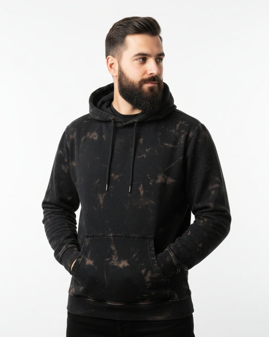 Plain Black Acid Washed Hoodie | For Man And Woman