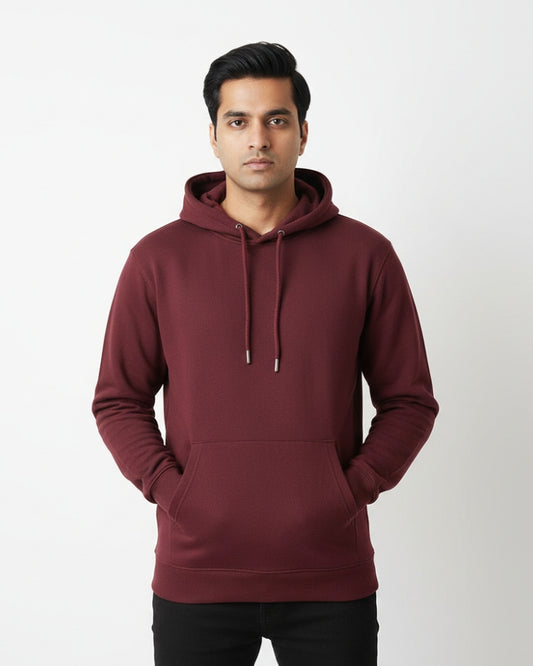 Plain Classic Hoodie | For Man And Woman | Maroon