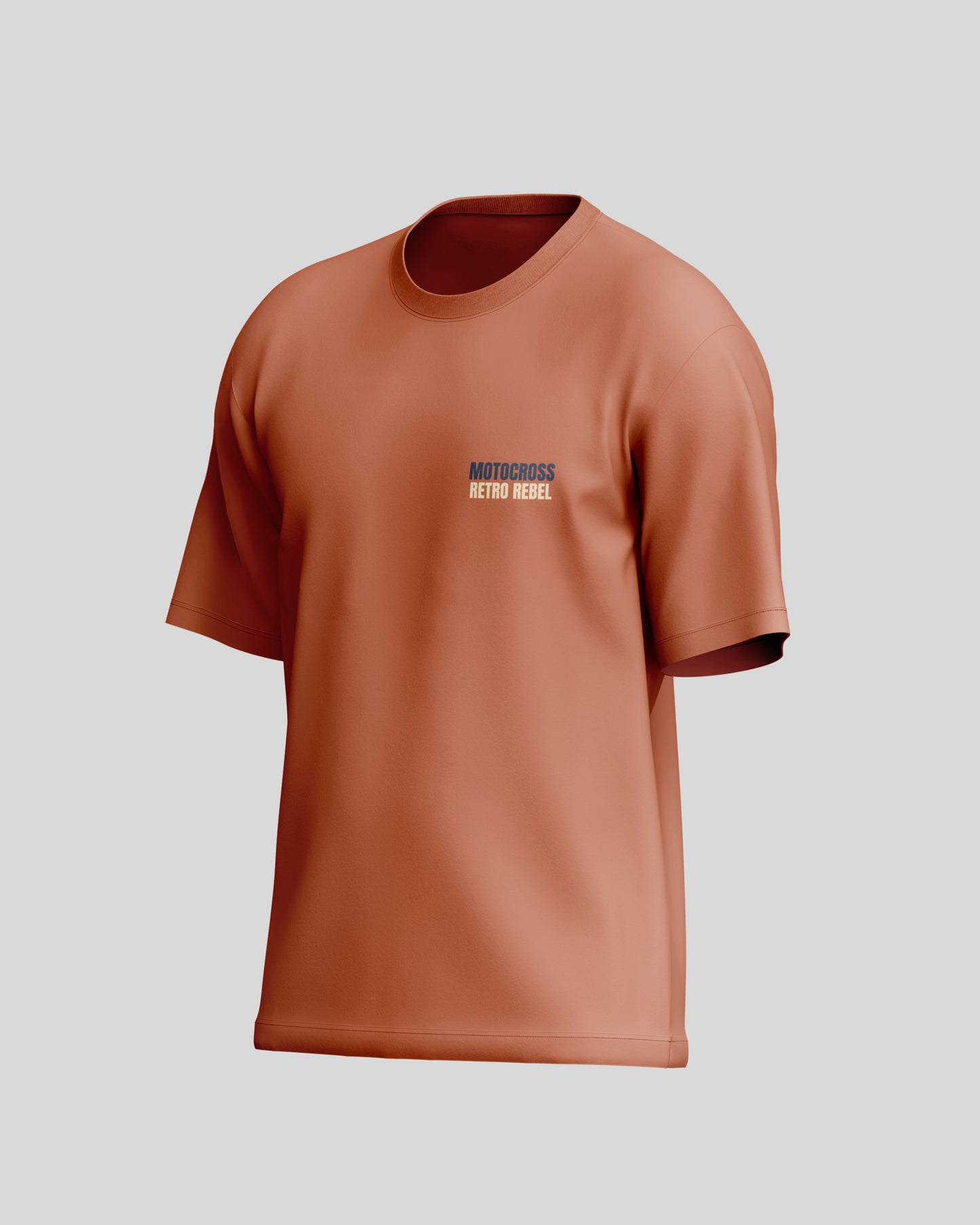 Motocross Retro Rebel Oversized T-Shirt | Coral | Premium Quality by AvaiYa | Unisex