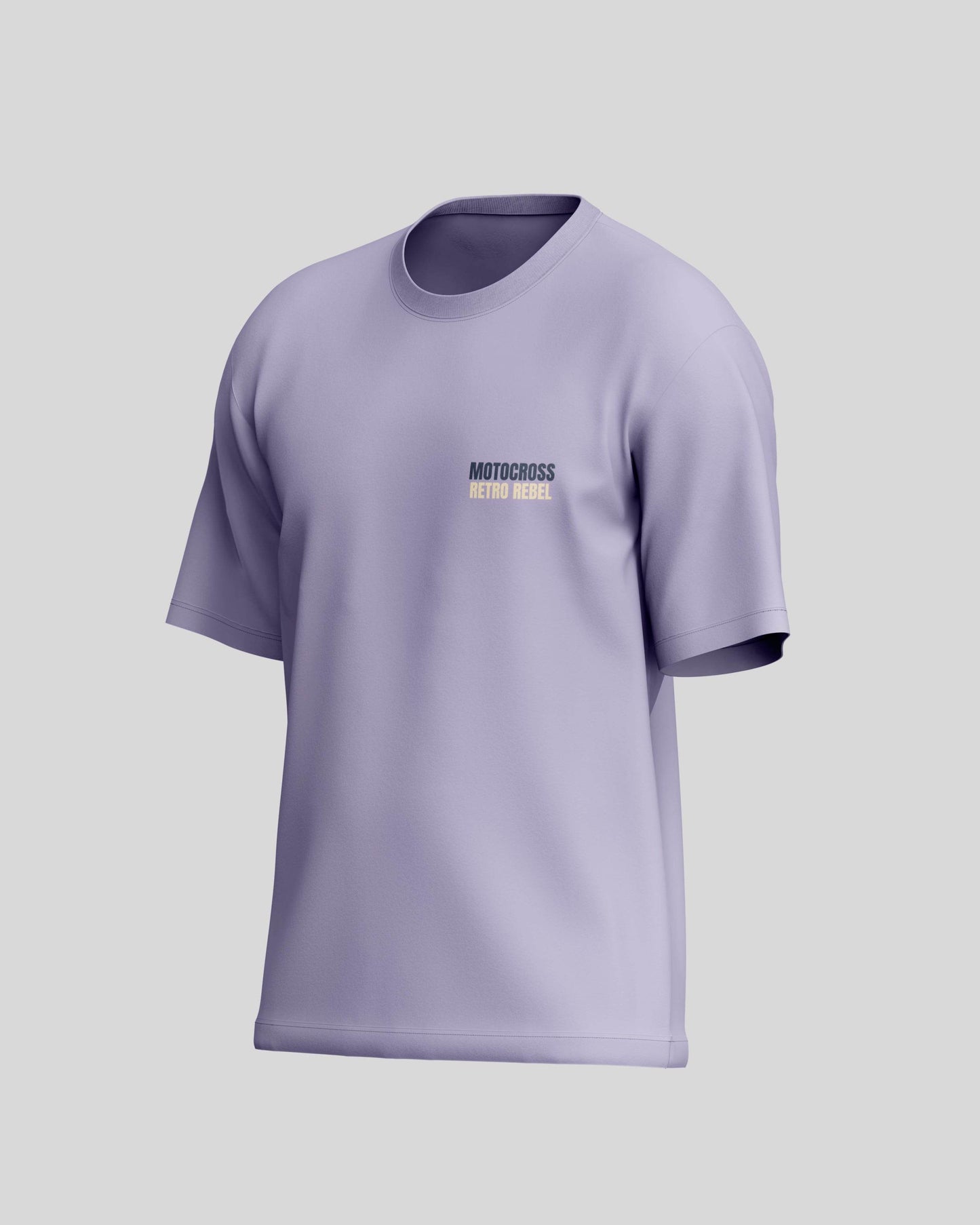 Motocross Retro Rebel Oversized T-Shirt | Lavender | Premium Quality by AvaiYa | Unisex - Avaiya Clothings
