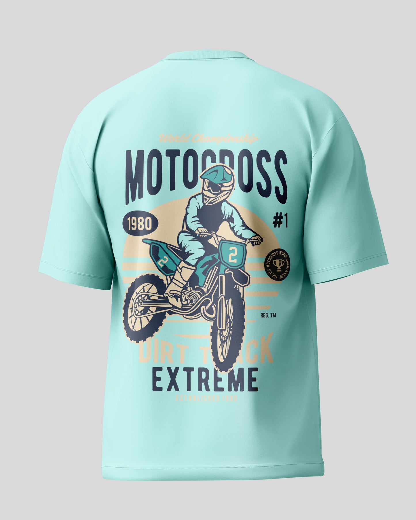 Motorcross Oversized T-Shirt | Mint | Premium Quality by AvaiYa | Unisex