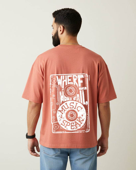 Music Speak Oversized T-Shirt | Premium Quality by AvaiYa | Unisex - Avaiya Clothings