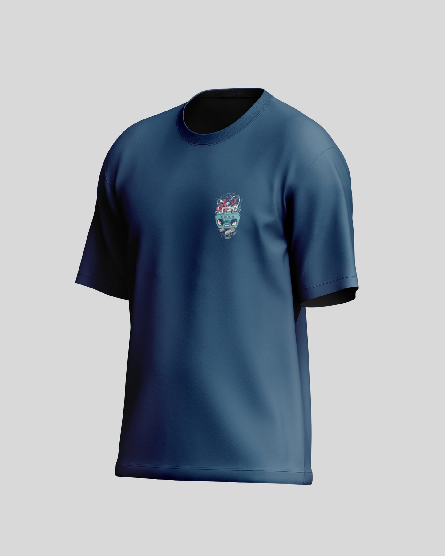Not Only For music Oversized T-Shirt | Petrol Blue | Premium Quality by AvaiYa