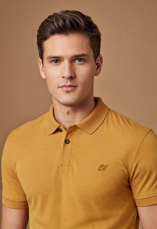 Classic Polo T-Shirts | Mustard Yellow - Avaiya Clothings