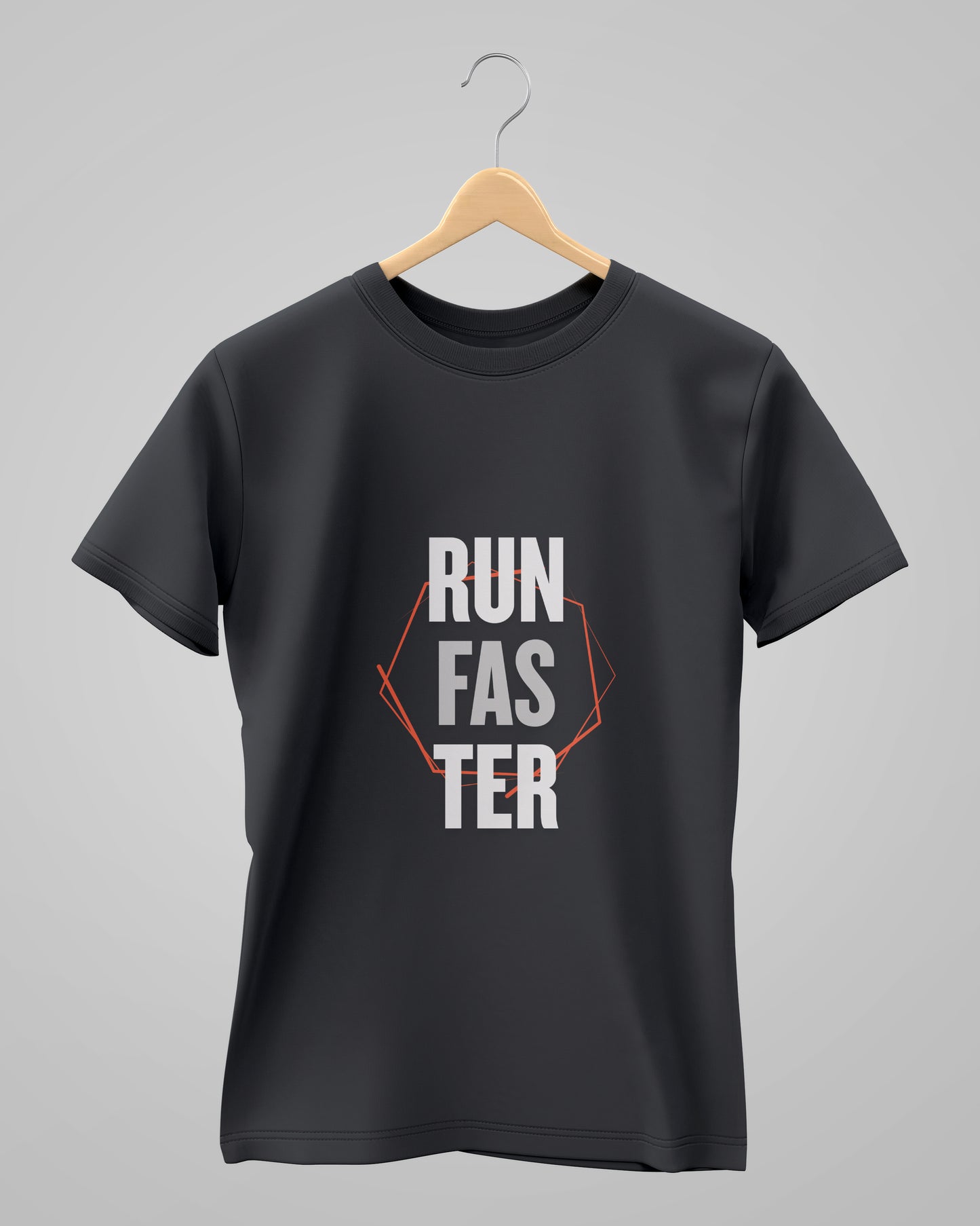 Run Faster | Steel Grey | Classic T-Shirt | For Man And Woman