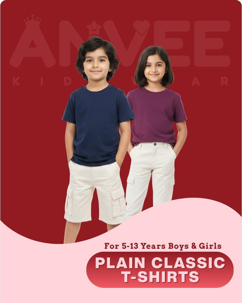 Plain Kids T-Shirt 5-13 Yrs