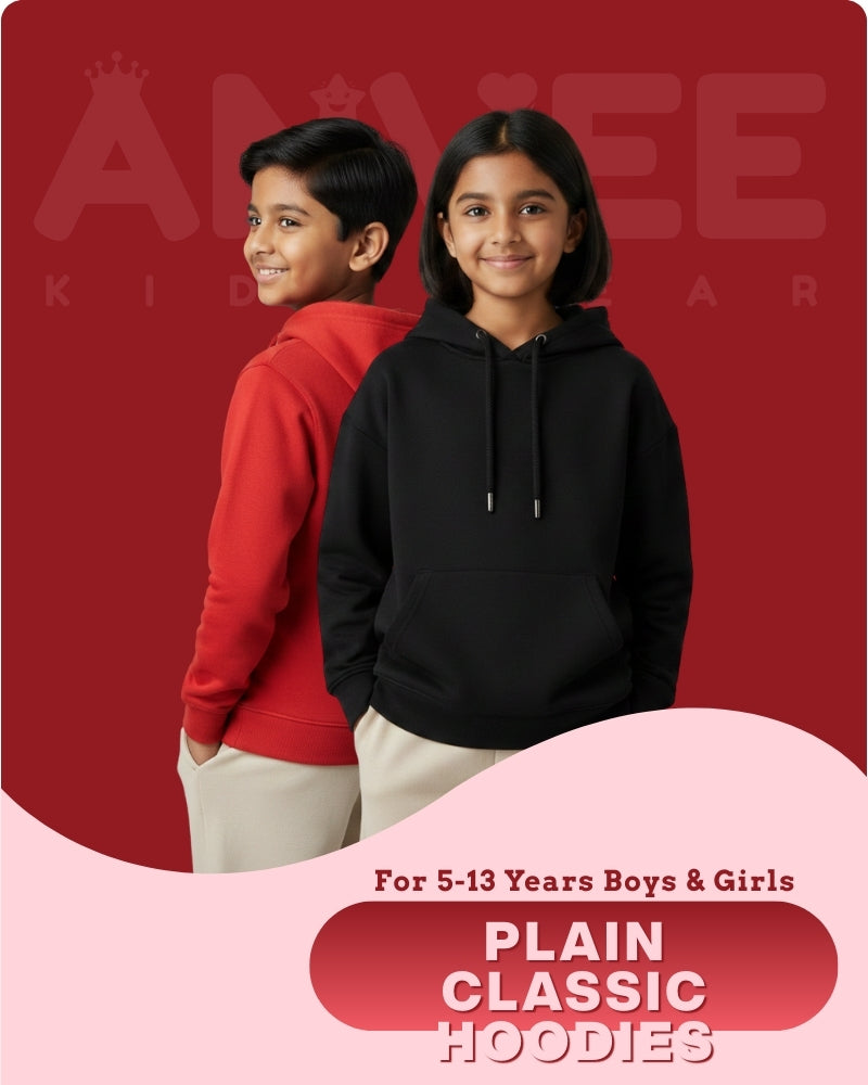 Plain Kids Hoodie 5-13 Yrs