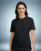 Supima Cotton T-Shirt for Men & Women | Black - Avaiya Clothings