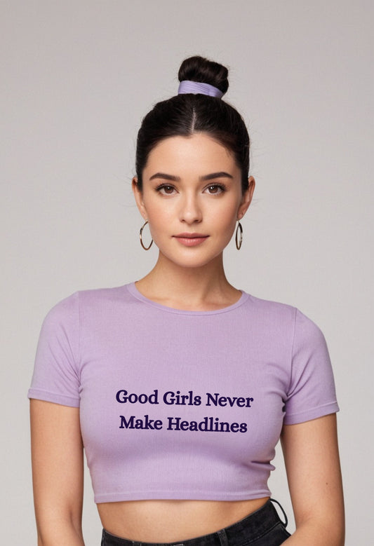 Good Girl | Women Crop Top | Lavender
