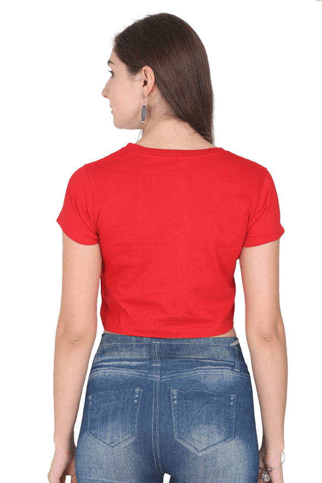 When in Doubt | Women Crop Top | Red - Avaiya Clothings