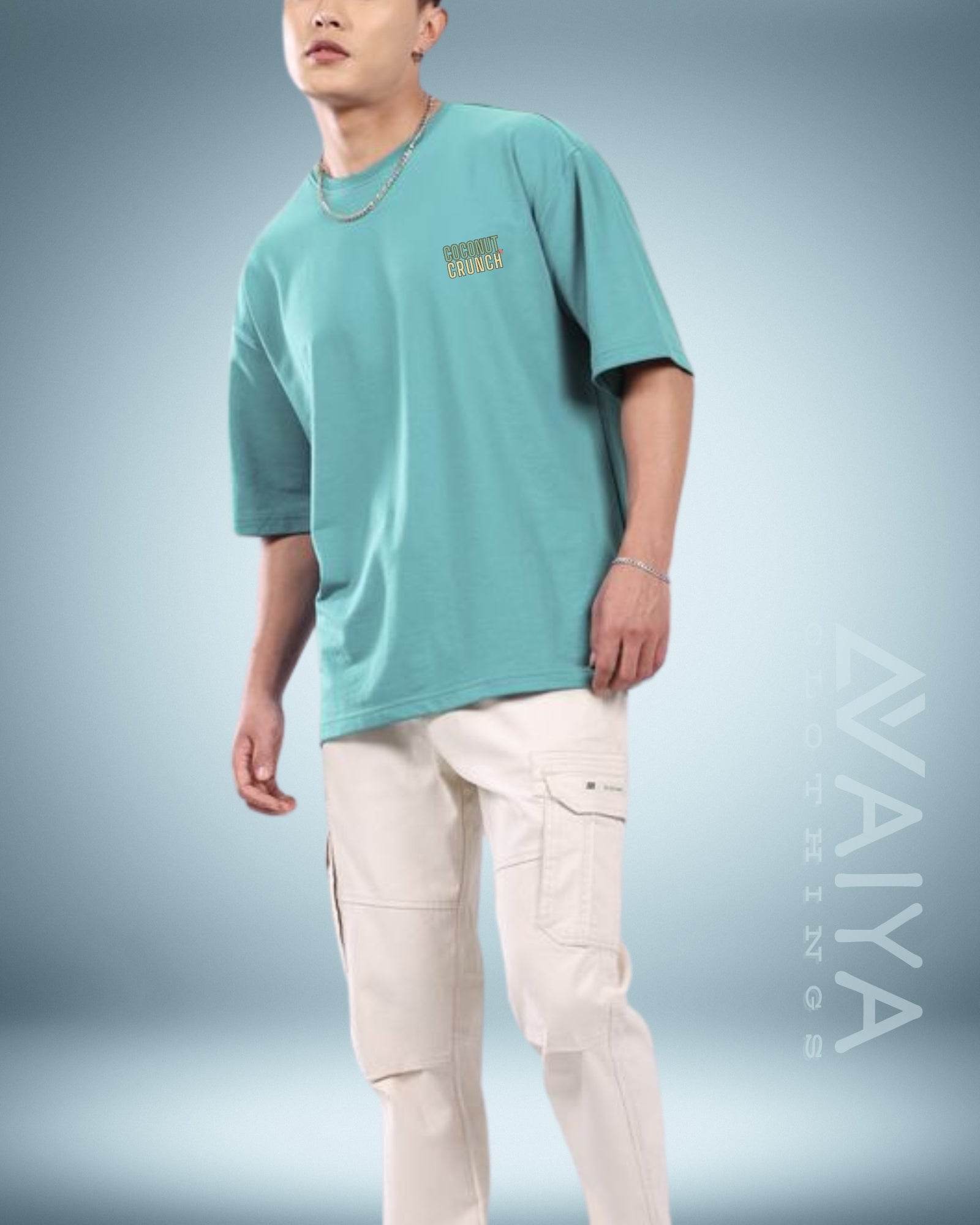 Coconut Crunch Oversized T-Shirt | Mint | Premium Quality by AvaiYa | Unisex - Avaiya Clothings