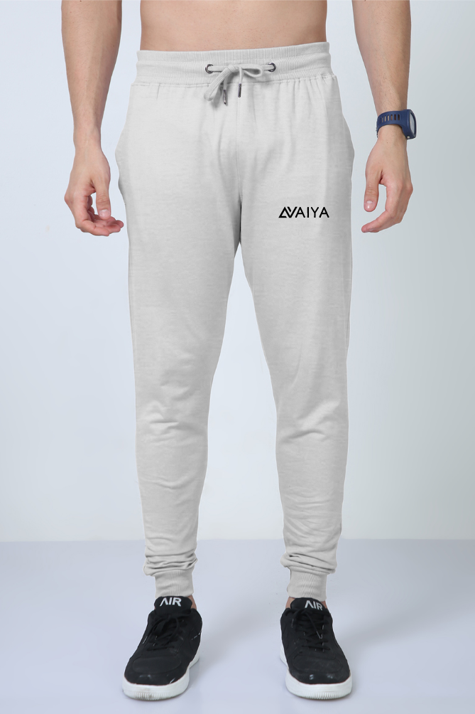 Pocket-Print Joggers in Organic Cotton | Man and Woman | Grey Melange