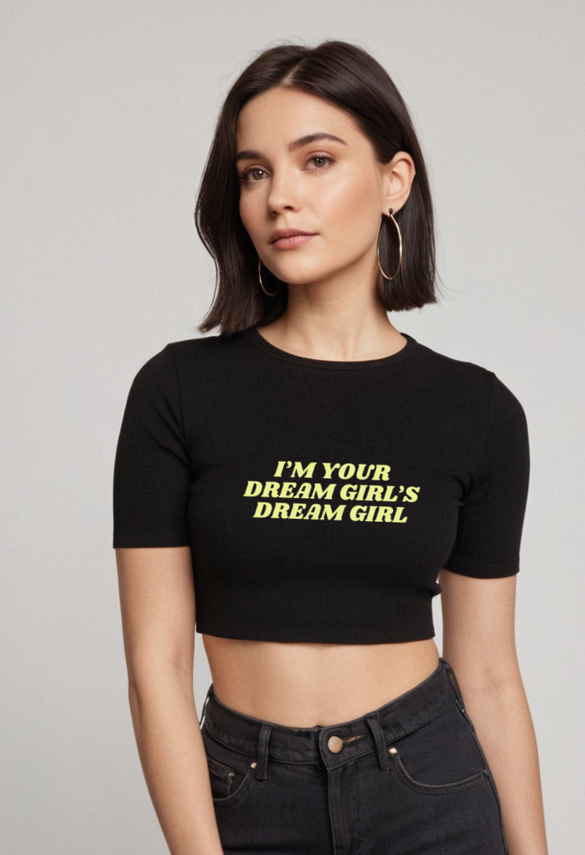 Dream Girl | Women Crop Top | Black - AvaiYa Clothing's