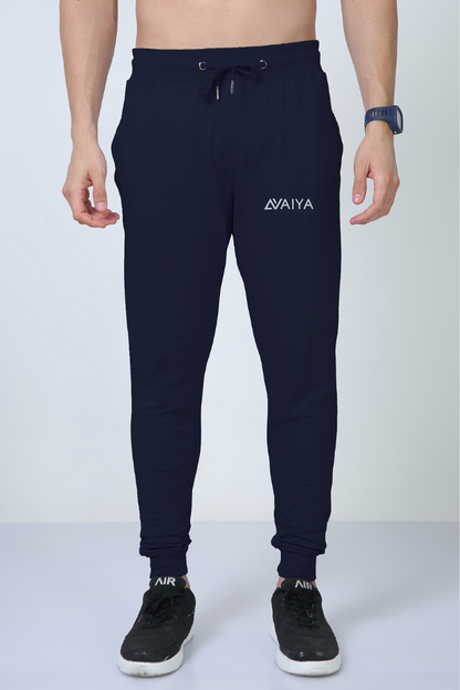 Pocket-Print Joggers in Organic Cotton | Man and Woman | Navi Blue