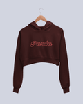 Panda | Women’s Crop Hoodie | Maroon - Avaiya Clothings