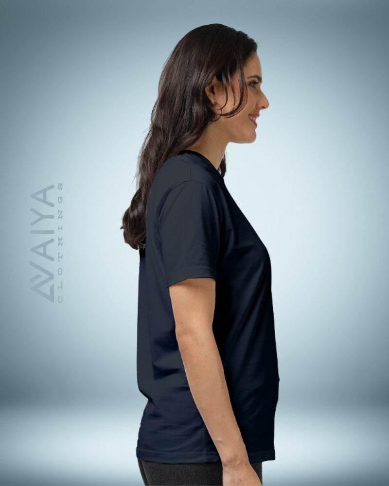 Supima Cotton T-Shirt for Men & Women | Navy Blue - Avaiya Clothings
