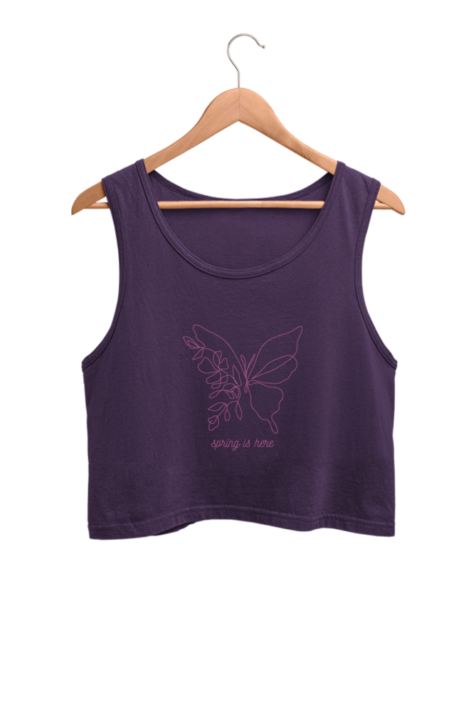 Spring Is Here | Women’s Crop Tank | Purple