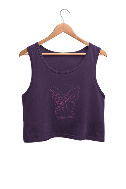 Spring Is Here | Women’s Crop Tank | Purple