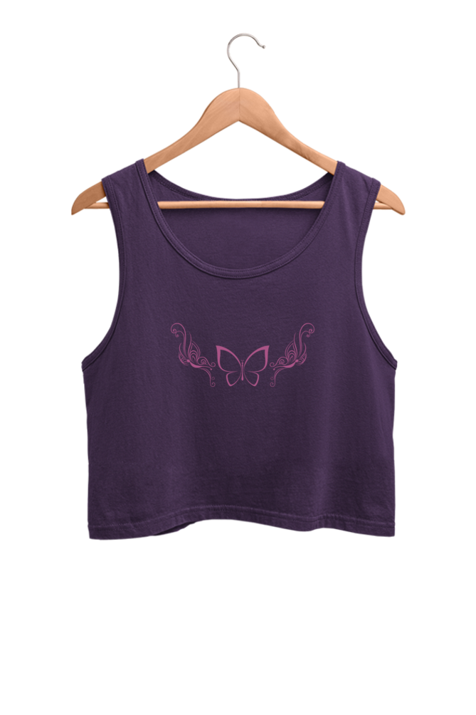 Butterfly | Women’s Crop Tank | Purple