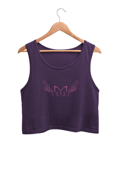 Butterfly | Women’s Crop Tank | Purple