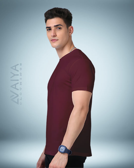 Supima T-Shirts (Maroon ) | Unisex