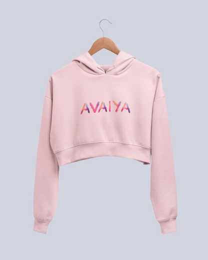 Avaiya's Women’s Crop Hoodie | Light Baby Pink - AvaiYa Clothing's