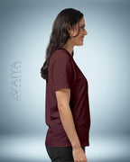 Supima Cotton T-Shirt for Men & Women | Maroon - Avaiya Clothings