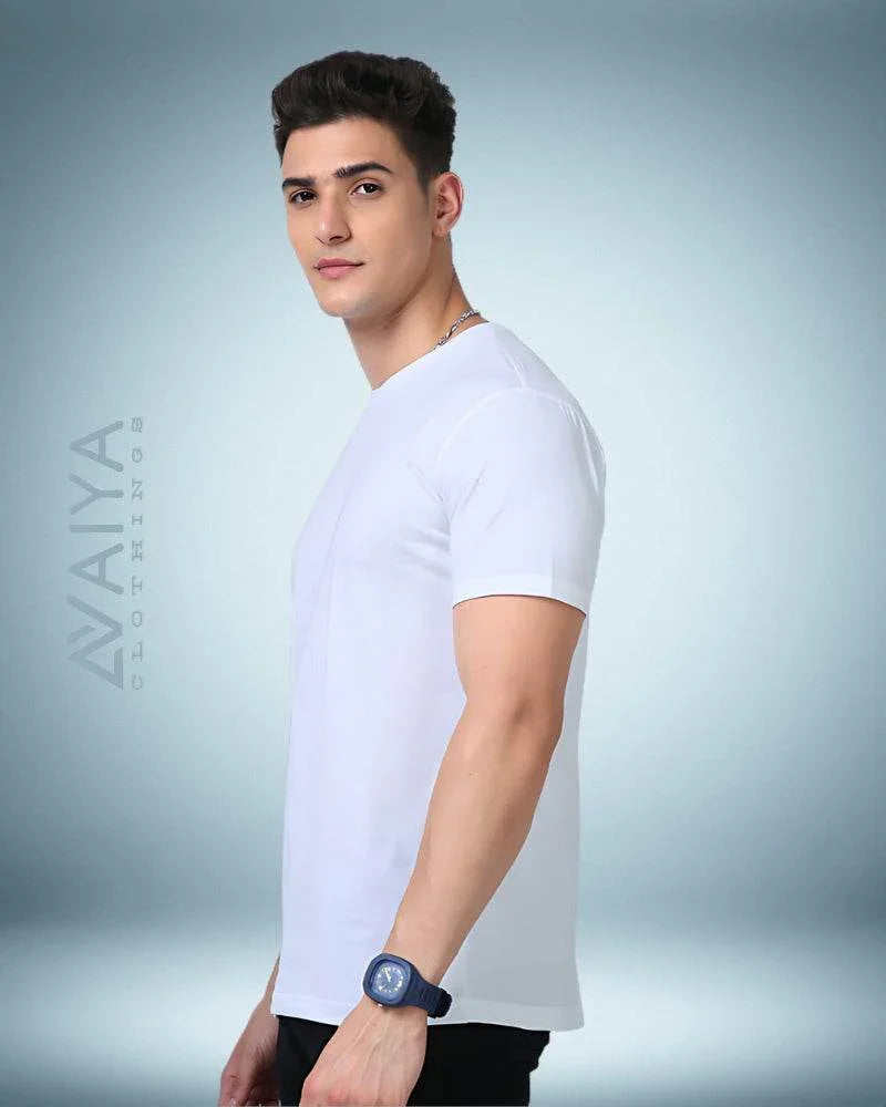 Supima Cotton T-Shirt for Men & Women | White - Avaiya Clothings