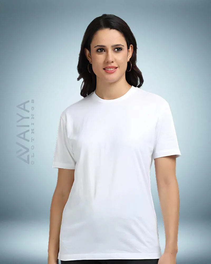 Supima Cotton T-Shirt for Men & Women | White - Avaiya Clothings