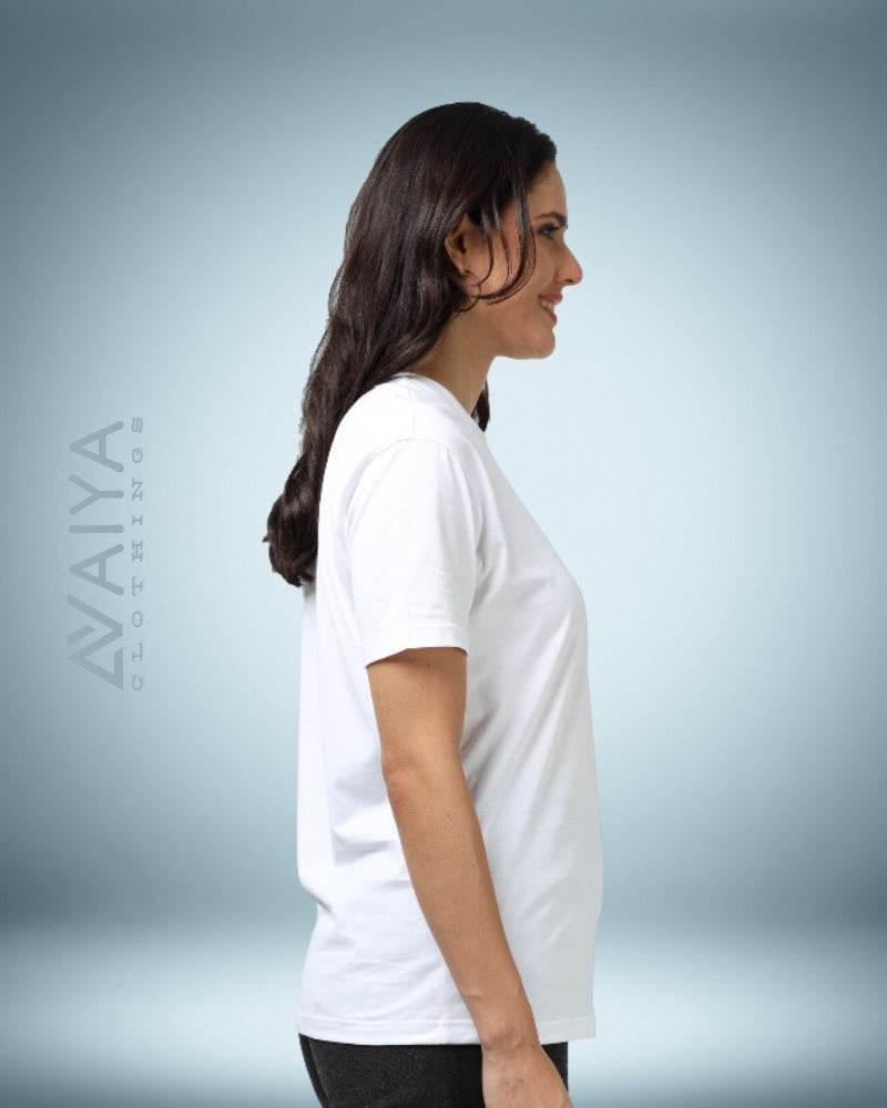 Supima Cotton T-Shirt for Men & Women | White - Avaiya Clothings