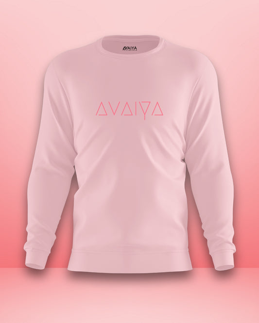 Avaiya Name Sweatshirt | Unisex | Light Baby Pink